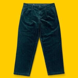 Volcom Corduroy Pants Green Size 36 Straight Fit